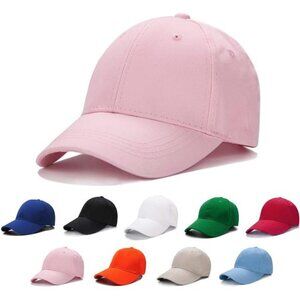 Kids Baseball Cap Adjustable Toddler Boys Girls Cotton Golf Sun Hat Plain Hat
